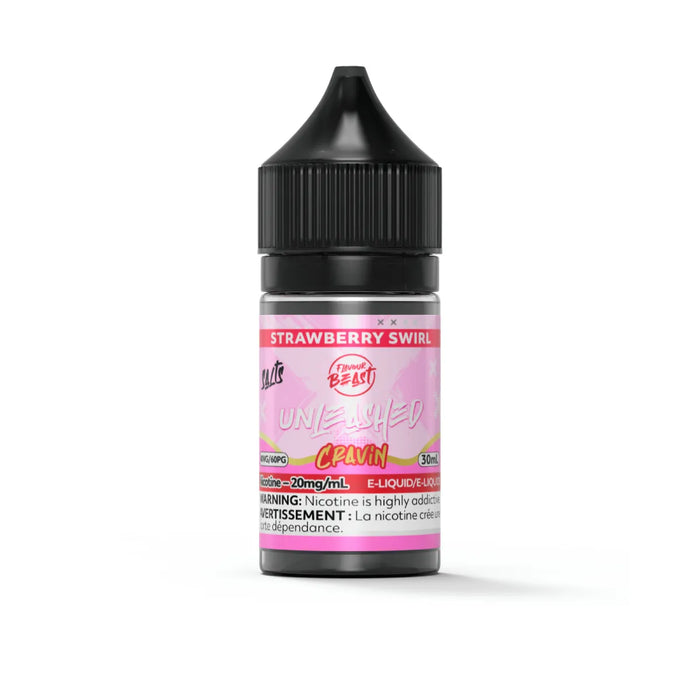 FLAVOUR BEAST UNLEASHED CRAVIN SALT 30ML Cravin Strawberry Swirl / 20MG Salt Nic FLAVOUR BEAST UNLEASHED CRAVIN SALT