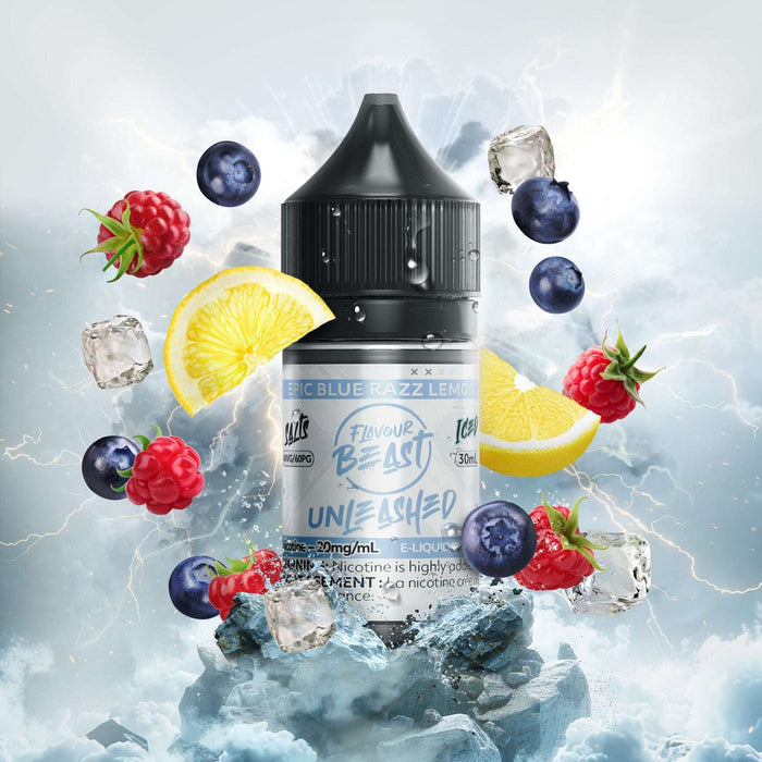 FLAVOUR BEAST UNLEASHED SALTS 30ML Epic Blue Razz Lemon / 20MG Salt Nic FLAVOUR BEAST UNLEASHED SALTS 30ML | Downtown
