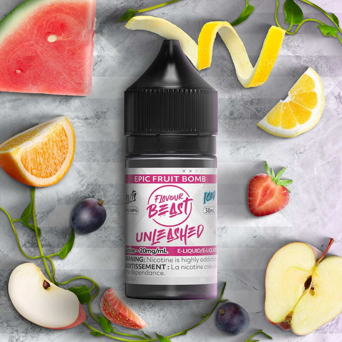 FLAVOUR BEAST UNLEASHED SALTS 30ML Epic Fruit Bomb / 20MG Salt Nic FLAVOUR BEAST UNLEASHED SALTS 30ML | Downtown Smokes