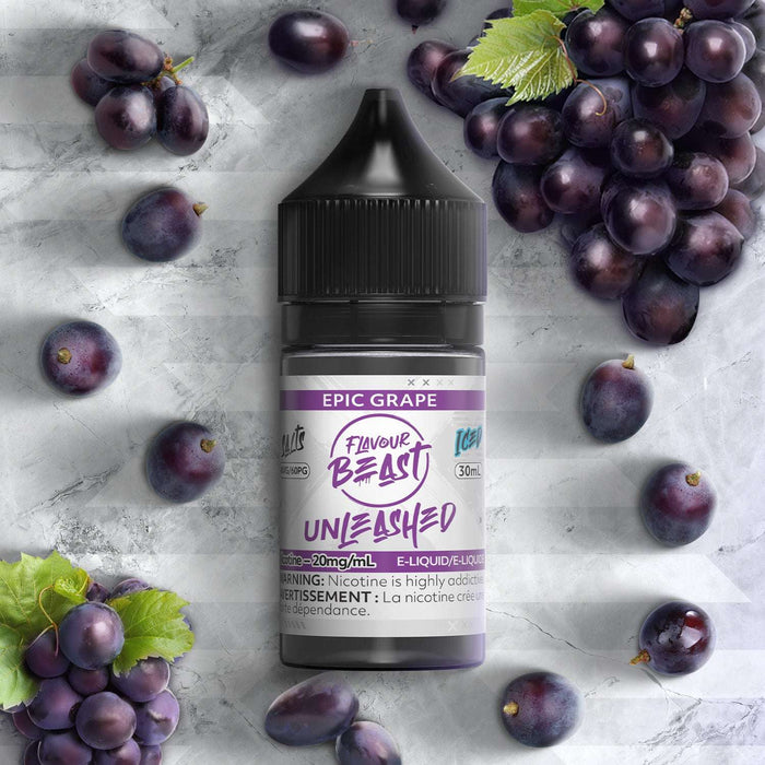 FLAVOUR BEAST UNLEASHED SALTS 30ML Epic Grape / 20MG Salt Nic FLAVOUR BEAST UNLEASHED SALTS 30ML | Downtown Smokes N