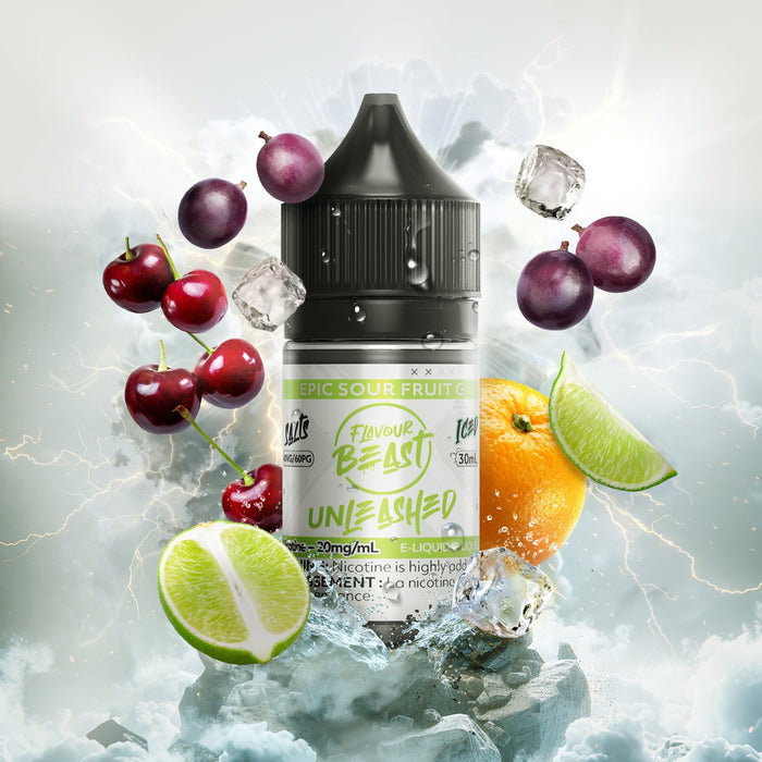 FLAVOUR BEAST UNLEASHED SALTS 30ML Epic Sour Fruit G / 20MG Salt Nic FLAVOUR BEAST UNLEASHED SALTS 30ML | Downtown