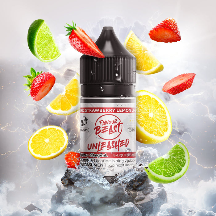 FLAVOUR BEAST UNLEASHED SALTS 30ML Epic Strawberry Lemon Lime / 20MG Salt Nic FLAVOUR BEAST UNLEASHED SALTS 30ML