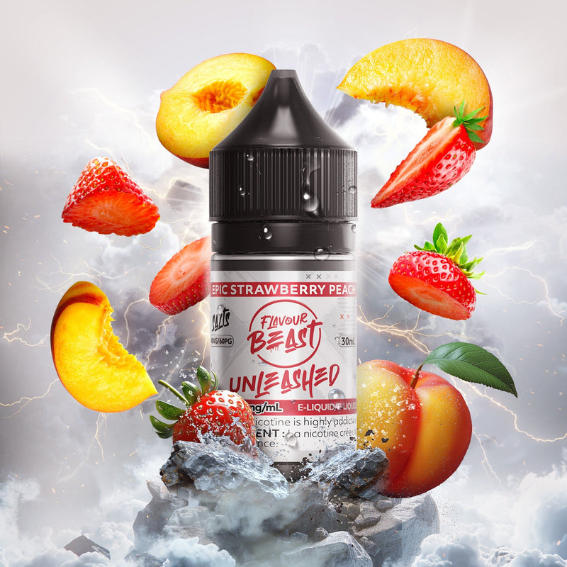 FLAVOUR BEAST UNLEASHED SALTS 30ML Epic Strawberry Peach / 20MG Salt Nic FLAVOUR BEAST UNLEASHED SALTS 30ML | Downtown