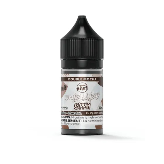 FLAVOUR BEAST UNLEASHED SIPPIN SALT 30ML Sippin Double Mocha / 20MG Salt Nic FLAVOUR BEAST UNLEASHED SIPPIN SALT 30ML