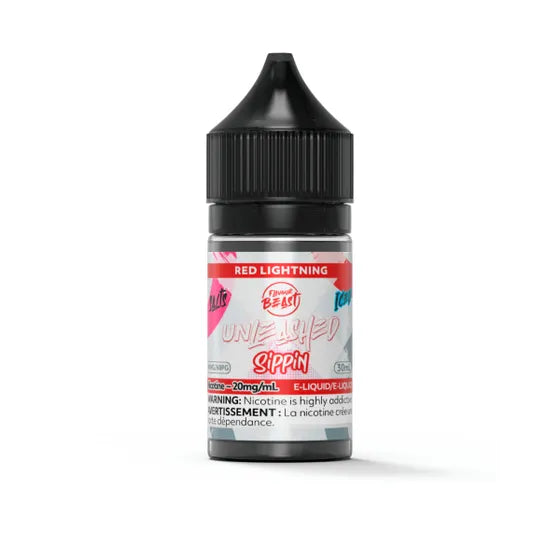 FLAVOUR BEAST UNLEASHED SIPPIN SALT 30ML Sippin Red Lightning / 20MG Salt Nic FLAVOUR BEAST UNLEASHED SIPPIN SALT 30ML