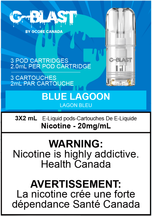 G Blast Pods by G Core Blue Lagoon / 20MG Closed Pods G Blast Pods by G Core | Downtown Smokes N Vapes