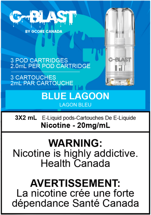 G Blast Pods by G Core Blue Lagoon / 20MG Closed Pods G Blast Pods by G Core | Downtown Smokes N Vapes