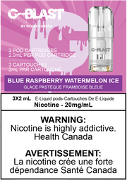 G Blast Pods by G Core Blue Raspberry Watermelon ICE / 20MG Closed Pods G Blast Pods by G Core | Downtown Smokes N Vapes