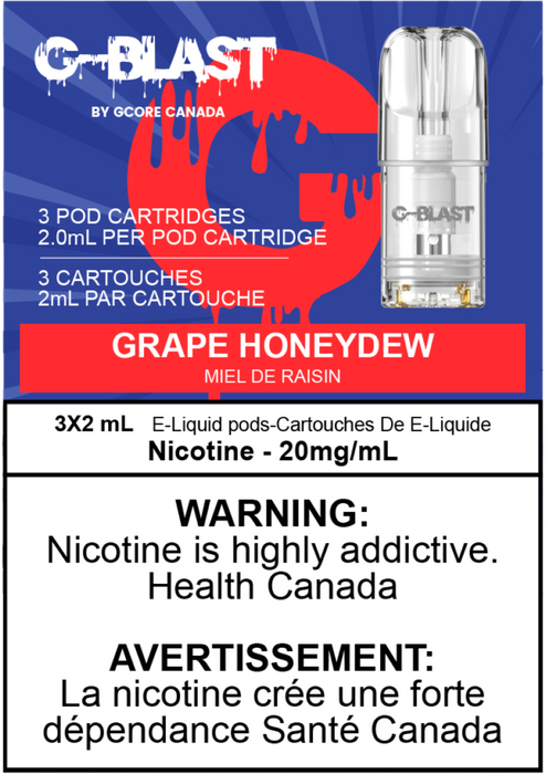 G Blast Pods by G Core Grape Honeydew / 20MG Closed Pods G Blast Pods by G Core | Downtown Smokes N Vapes
