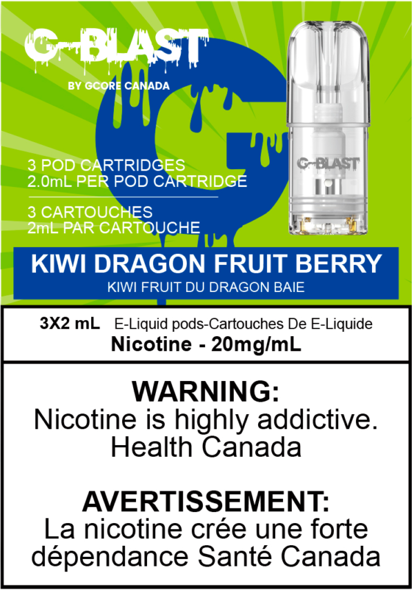 G Blast Pods by G Core Kiwi Dragon Fruit Berry / 20MG Closed Pods G Blast Pods by G Core | Downtown Smokes N Vapes