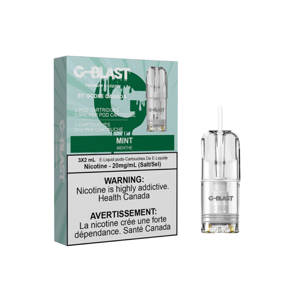 G Blast Pods by G Core Mint / 20MG Closed Pods G Blast Pods by G Core | Downtown Smokes N Vapes