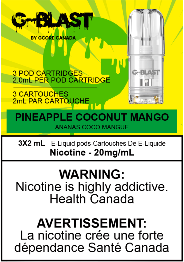 G Blast Pods by G Core Pineapple Coconut Mango / 20MG Closed Pods G Blast Pods by G Core | Downtown Smokes N Vapes