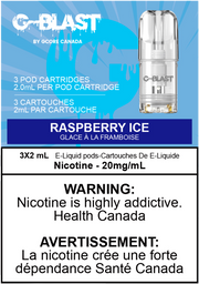 G Blast Pods by G Core Raspberry ICE / 20MG Closed Pods G Blast Pods by G Core | Downtown Smokes N Vapes