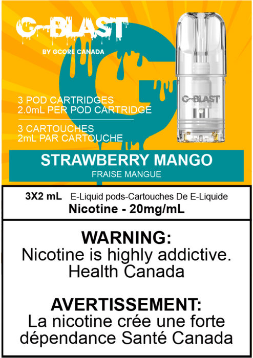 G Blast Pods by G Core Strawberry Mango / 20MG Closed Pods G Blast Pods by G Core | Downtown Smokes N Vapes