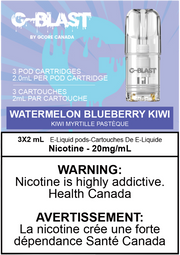 G Blast Pods by G Core Watermelon Blueberry Kiwi / 20MG Closed Pods G Blast Pods by G Core | Downtown Smokes N Vapes
