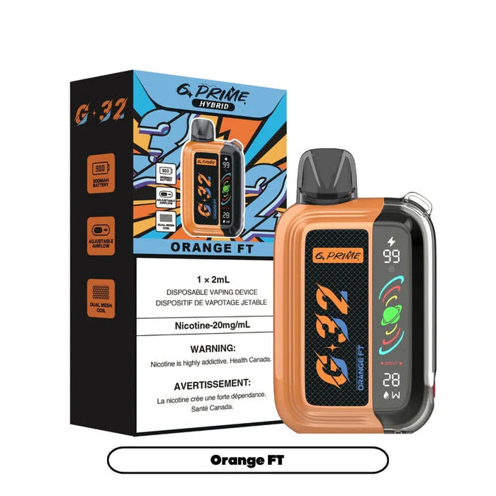 G PRIME 32 (ABT) Orange ICE / 20MG Intense Disposables G PRIME 32 (ABT) | Downtown Smokes N Vapes