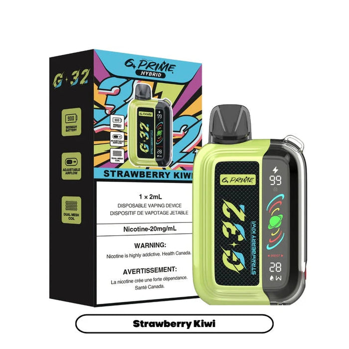 G PRIME 32 (ABT) Strawberry Kiwi / 20MG Intense Disposables G PRIME 32 (ABT) | Downtown Smokes N Vapes
