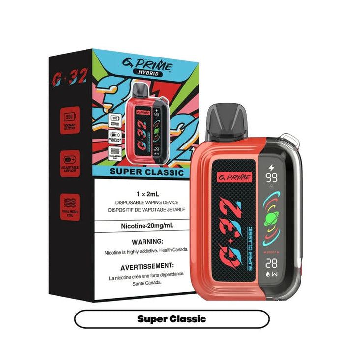 G PRIME 32 (ABT) Super classic / 20MG Intense Disposables G PRIME 32 (ABT) | Downtown Smokes N Vapes