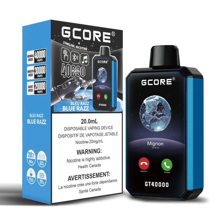 GCORE GT 40000 Blue Razz / 20MG Disposables GCORE GT 40000 | Downtown Smokes N Vapes