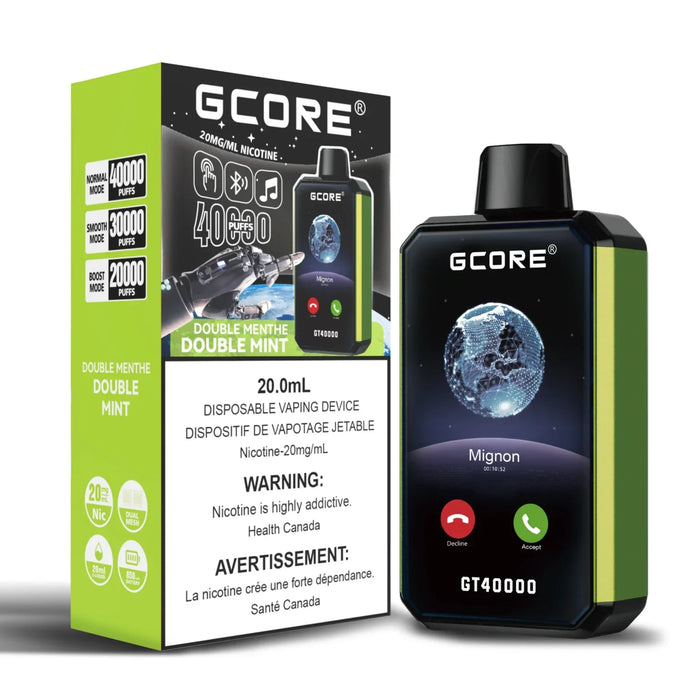 GCORE GT 40000 Double Mint / 20MG Disposables GCORE GT 40000 | Downtown Smokes N Vapes