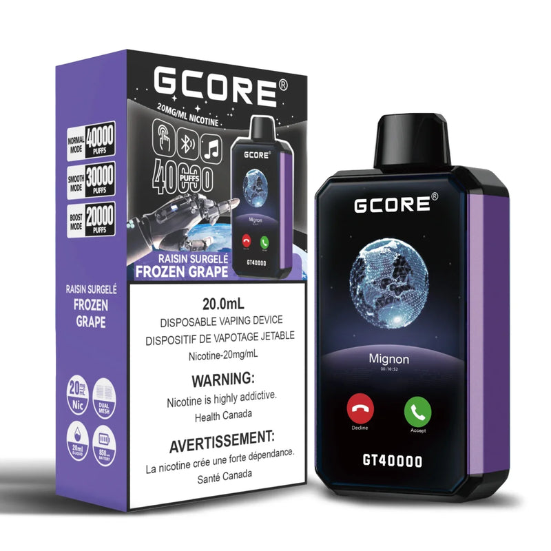 GCORE GT 40000 Frozen Grape / 20MG Disposables GCORE GT 40000 | Downtown Smokes N Vapes