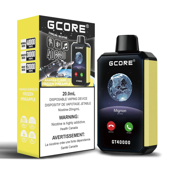 GCORE GT 40000 Frozen Pineapple / 20MG Disposables GCORE GT 40000 | Downtown Smokes N Vapes