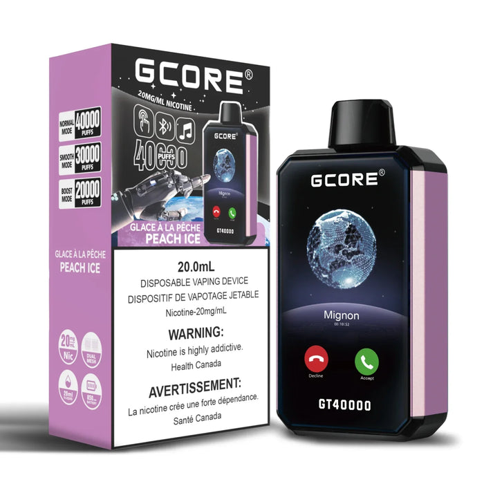 GCORE GT 40000 Peach Ice / 20MG Disposables GCORE GT 40000 | Downtown Smokes N Vapes
