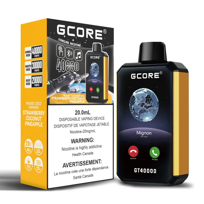 GCORE GT 40000 Strawberry Coconut Pineapple / 20MG Disposables GCORE GT 40000 | Downtown Smokes N Vapes