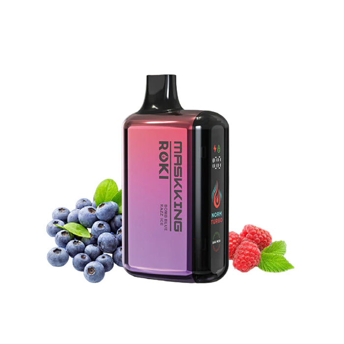 MASKKING ROKI 15K Bomb Blue Razz ICE / 20MG HYBRID Disposables MASKKING ROKI 15K | Downtown Smokes N Vapes