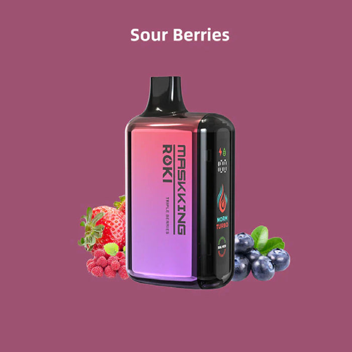 MASKKING ROKI 15K Sour Berries / 20MG HYBRID Disposables MASKKING ROKI 15K | Downtown Smokes N Vapes