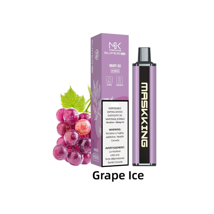 MASKKING SUPER CC HYBRID Grape Ice / 20MG Intense Disposables MASKKING SUPER CC HYBRID | Downtown Smokes N Vapes