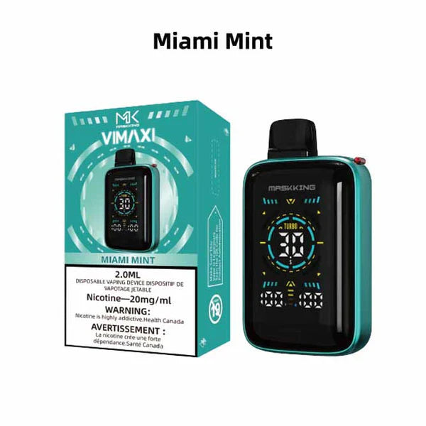 MASKKING VIMAXI 20K HYBRID DISPOSABLE Miami Mint / 20MG Intense Disposables MASKKING VIMAXI 20K HYBRID DISPOSABLE