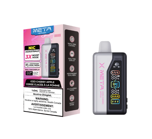 META NIC FLEX 40K HYBRID Iced Cherry Apple / 20MG FLEX HYBRID Disposables META NIC FLEX 40K HYBRID | Downtown Smokes N