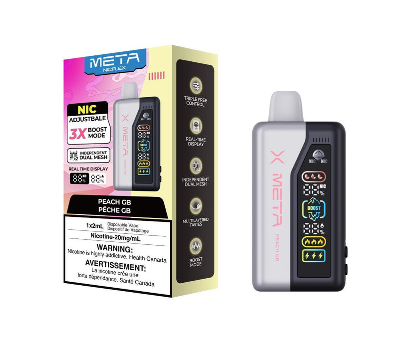 META NIC FLEX 40K HYBRID Peach Gummy Bear / 20MG FLEX HYBRID Disposables META NIC FLEX 40K HYBRID | Downtown Smokes N