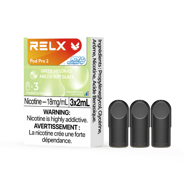 RELX POD PRO 2 Green Melon Ice / 18MG Closed Pods RELX POD PRO 2 | Downtown Smokes N Vapes