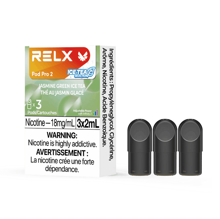 RELX POD PRO 2 Jasmine Green Ice Tea / 18MG Closed Pods RELX POD PRO 2 | Downtown Smokes N Vapes