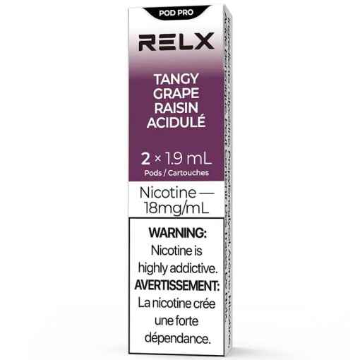 RELX Pod Pro Tangy Grape / 18MG Closed Pods RELX Pod Pro | Downtown Smokes N Vapes