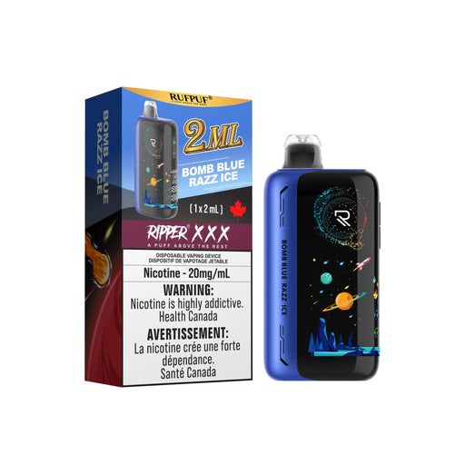 RUFPUF RIPPER XXX 100K BOMB BLUE RAZZ ICE Disposables RUFPUF RIPPER XXX 100K | Downtown Smokes N Vapes