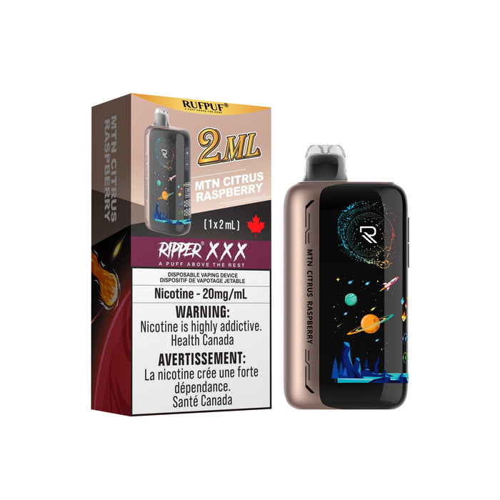 RUFPUF RIPPER XXX 100K MTN CITRUS RASPBERRY Disposables RUFPUF RIPPER XXX 100K | Downtown Smokes N Vapes