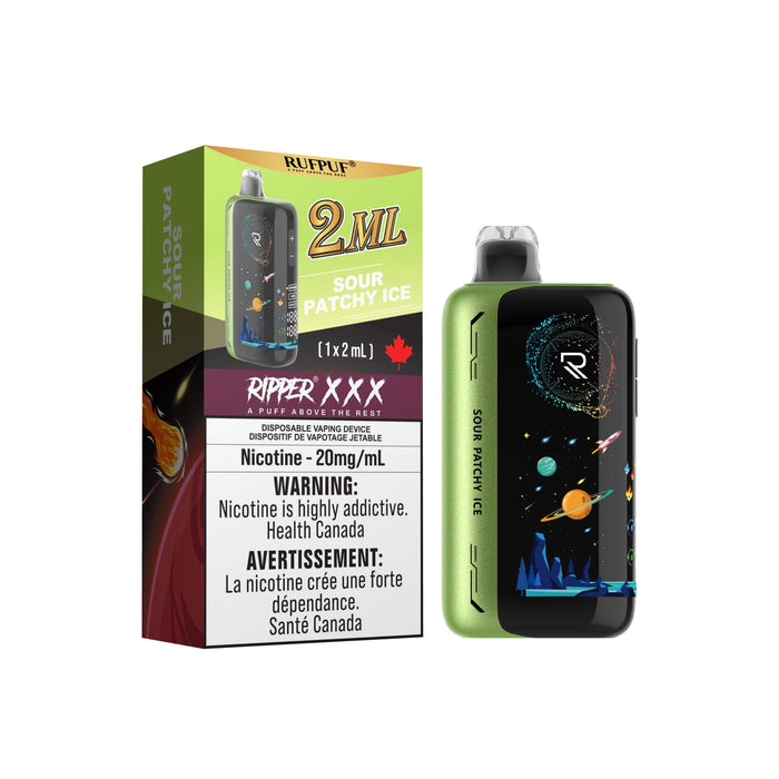 RUFPUF RIPPER XXX 100K SOUR PATCHY ICE Disposables RUFPUF RIPPER XXX 100K | Downtown Smokes N Vapes
