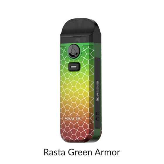 Smok Nord 4 80W Pod Kit [CRC Version] Rasta Green Armor Salt Nic Devices Smok Nord 4 80W Pod Kit [CRC Version]