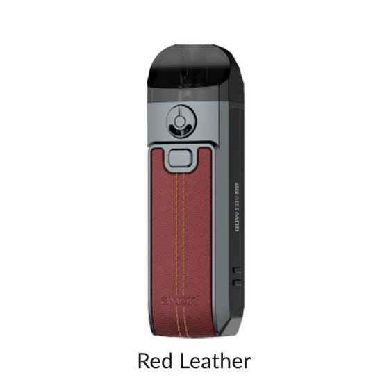 Smok Nord 4 80W Pod Kit [CRC Version] Red Leather Salt Nic Devices Smok Nord 4 80W Pod Kit [CRC Version] | Downtown