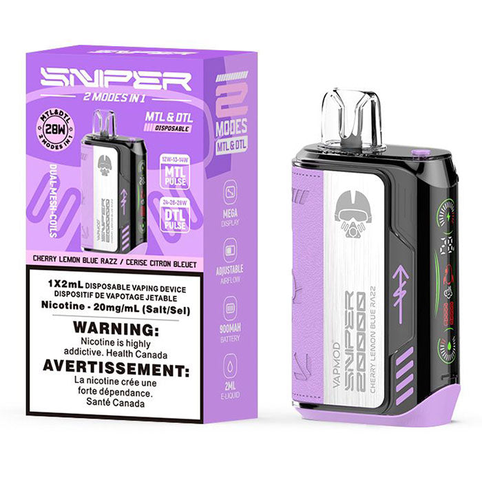 SNIPER 20K INTENSE 😉 Cherry Lemon Bluerazz / 20MG Intense Disposables SNIPER 20K INTENSE 😉 | Downtown Smokes N Vapes