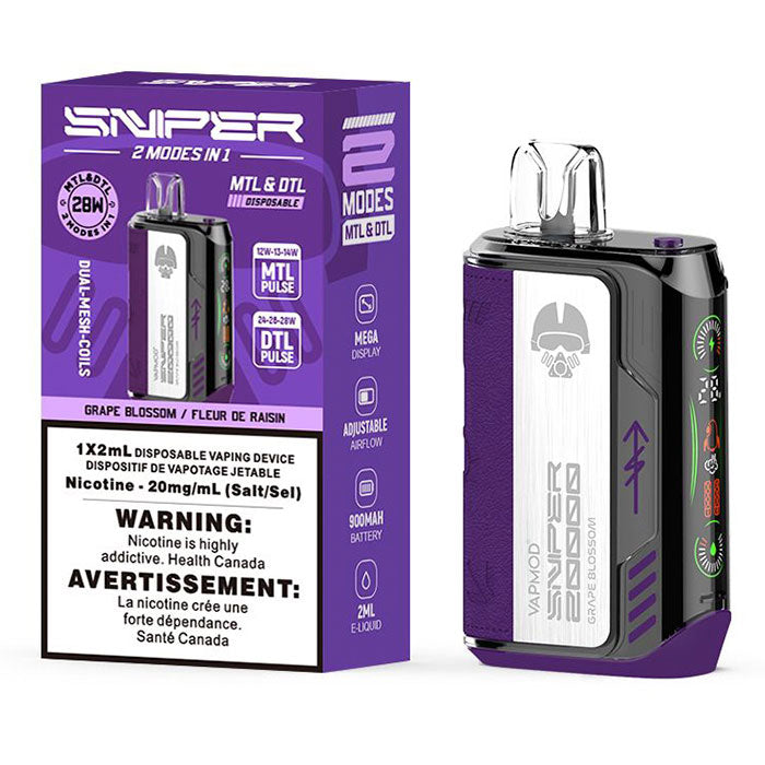 SNIPER 20K INTENSE 😉 Grape Blossom / 20MG Intense Disposables SNIPER 20K INTENSE 😉 | Downtown Smokes N Vapes