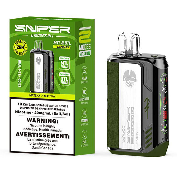 SNIPER 20K INTENSE 😉 Matcha / 20MG Intense Disposables SNIPER 20K INTENSE 😉 | Downtown Smokes N Vapes
