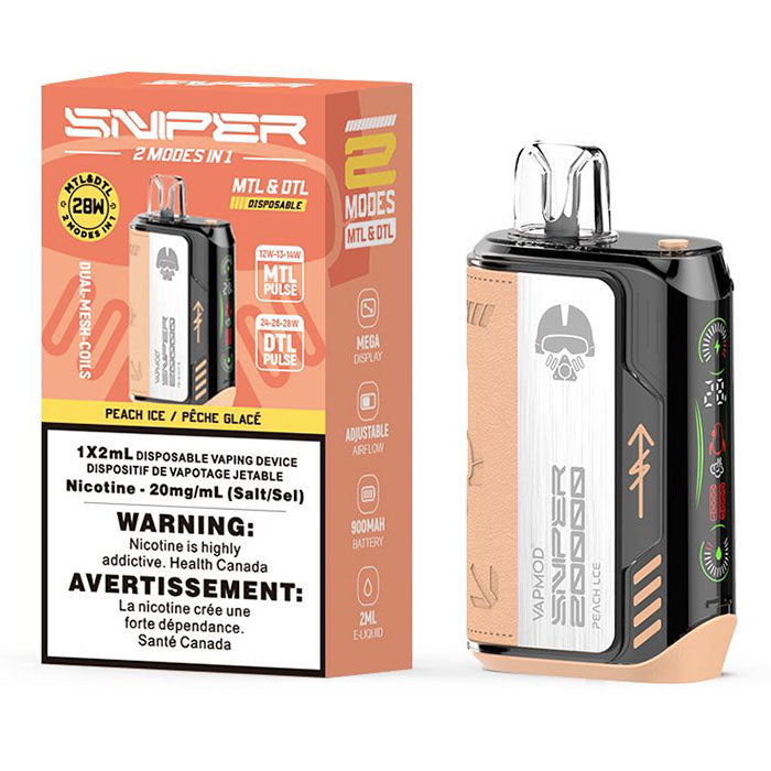 SNIPER 20K INTENSE 😉 Peach Ice / 20MG Intense Disposables SNIPER 20K INTENSE 😉 | Downtown Smokes N Vapes