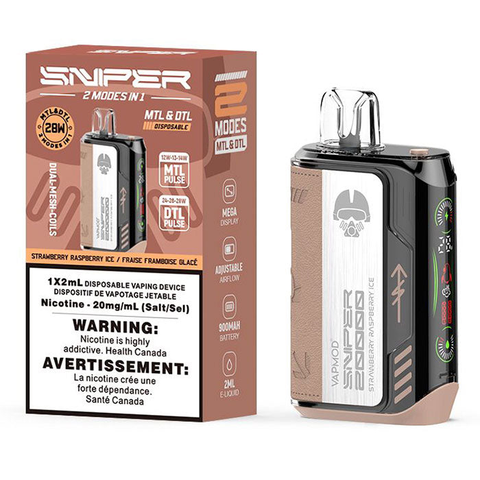 SNIPER 20K INTENSE 😉 Strawberry Raspberry Ice / 20MG Intense Disposables SNIPER 20K INTENSE 😉 | Downtown Smokes N Vapes