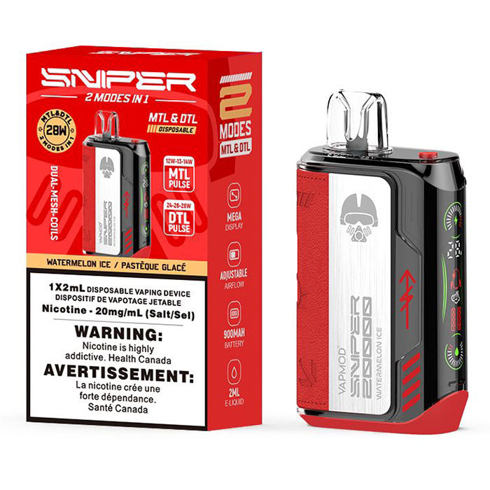 SNIPER 20K INTENSE 😉 Watermelon Ice / 20MG Intense Disposables SNIPER 20K INTENSE 😉 | Downtown Smokes N Vapes