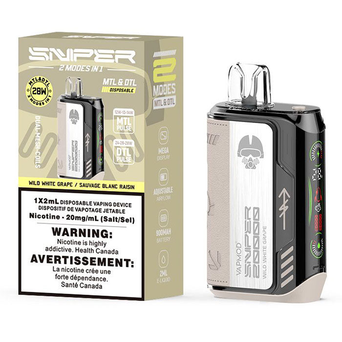 SNIPER 20K INTENSE 😉 White Wild Grape / 20MG Intense Disposables SNIPER 20K INTENSE 😉 | Downtown Smokes N Vapes