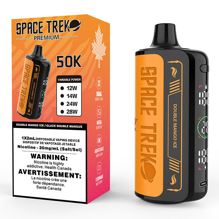 SPACE TREK PREMIUM 50K DISPOSABLE VAPE Double Mango Ice / 20MG Disposables SPACE TREK PREMIUM 50K DISPOSABLE VAPE